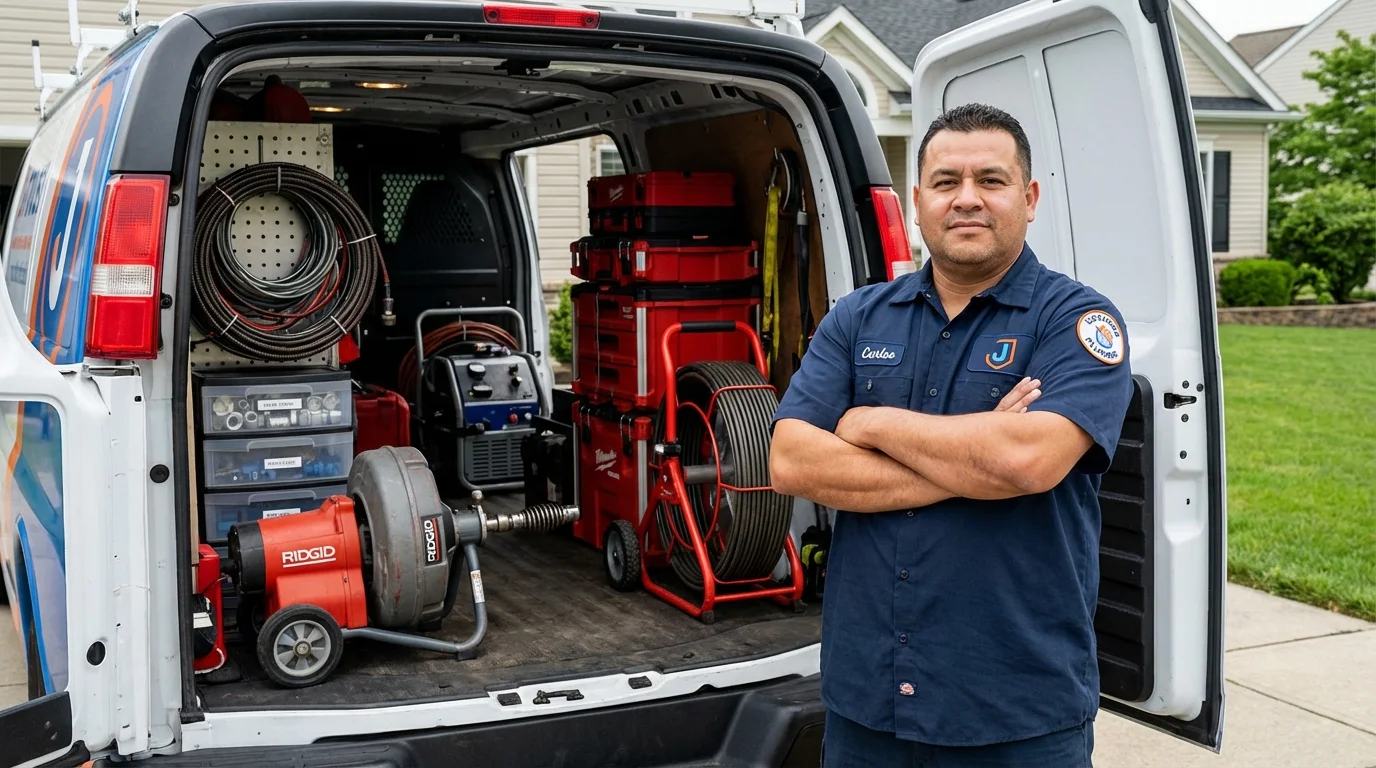 Professional drain cleaning equipment and Johns Plumbing LLC plumber in Sublette