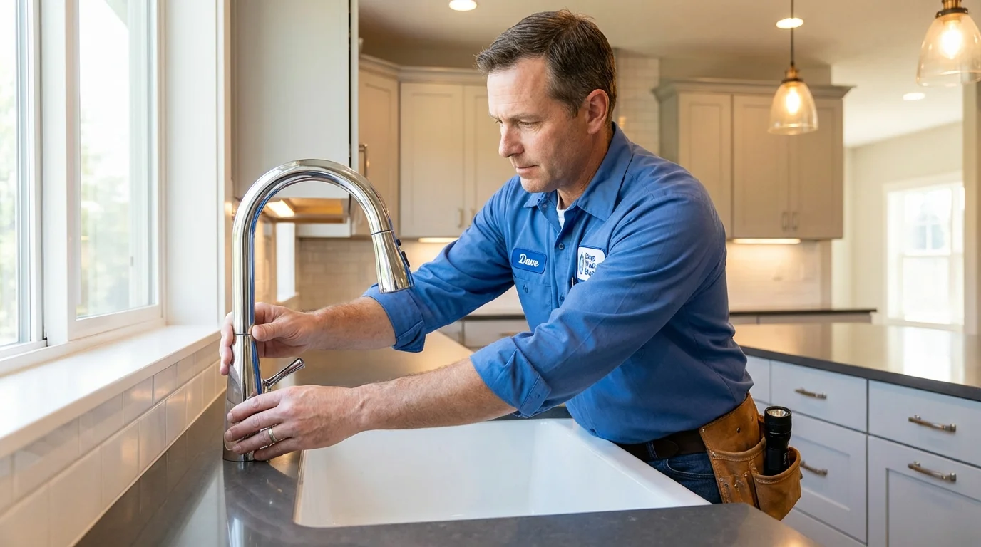 Kitchen faucet installation by Johns Plumbing LLC in Sublette